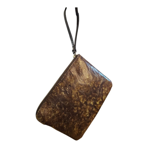 Patricia Nash Turquoise and Brown Leather Clutch Wristlet Wallet - Picture 3 of 9